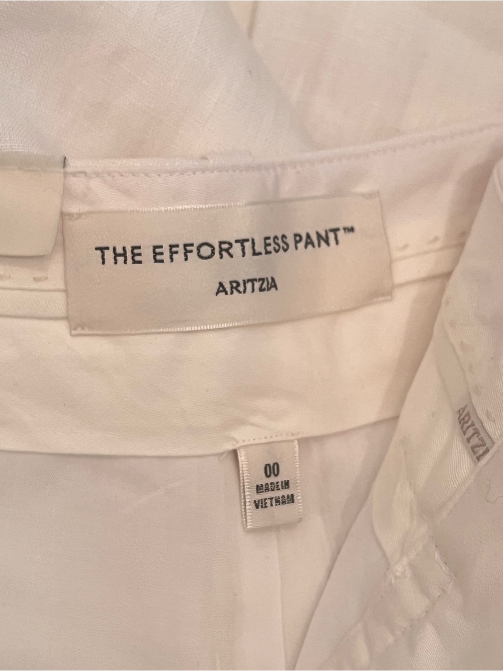 NWT Aritzia Effortless New Linen Pant Size 00 Wide Leg White Lined Italy ~ $148 - Picture 13 of 16